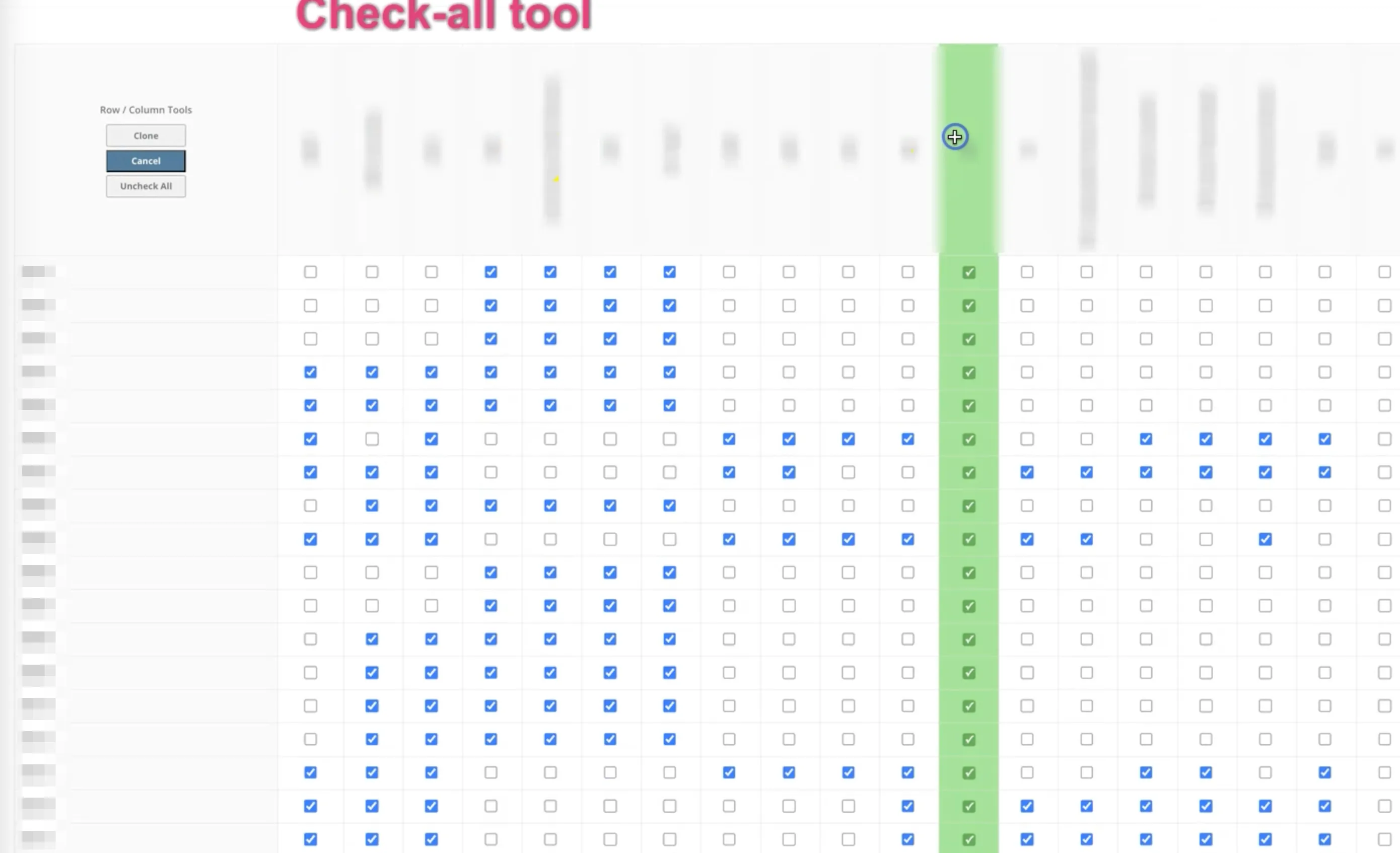 Check All – Column
