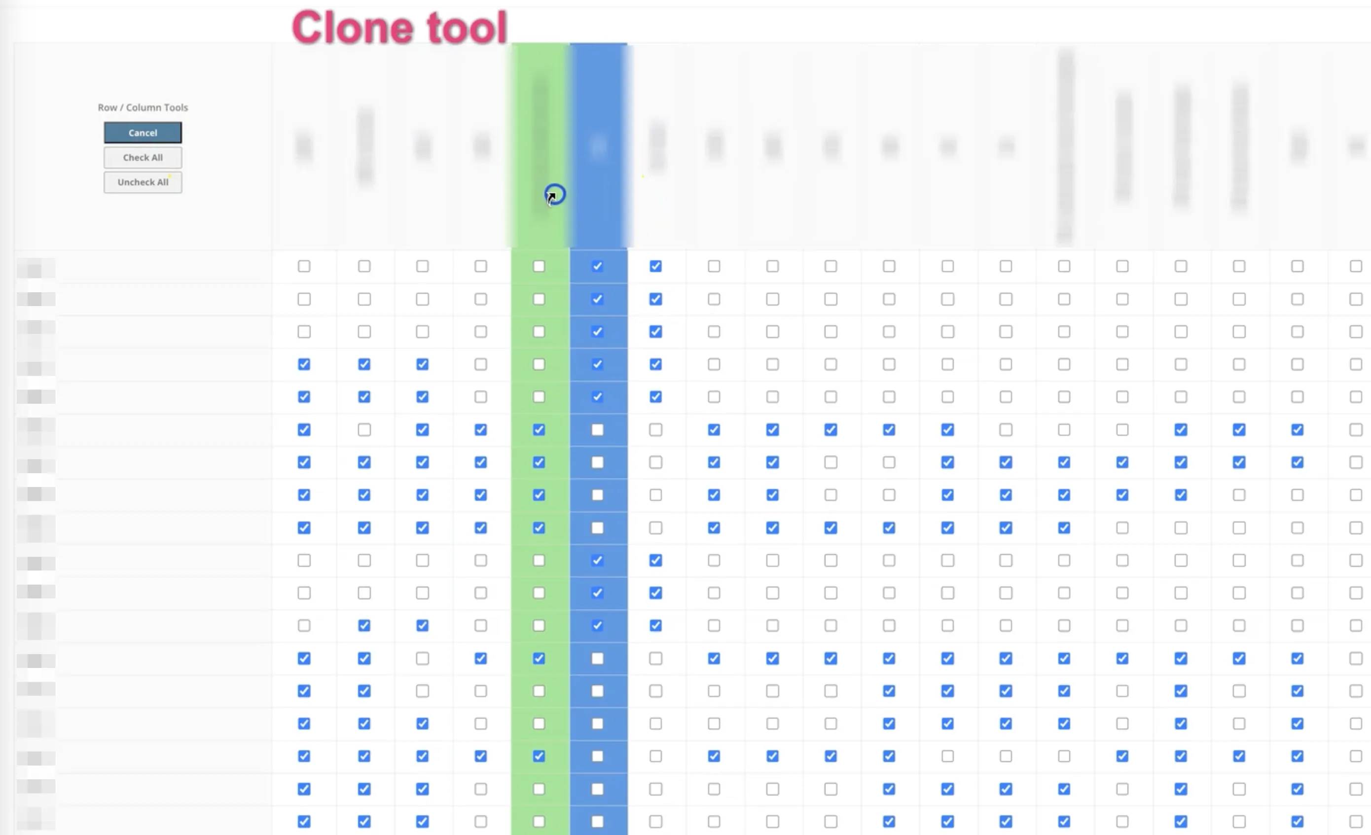 Clone Checkboxes – Column